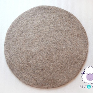 50cm Wool Felt Brown Thick Sheet Chair Pad For your chair : Fair Trade and Handmade using Natural Wool