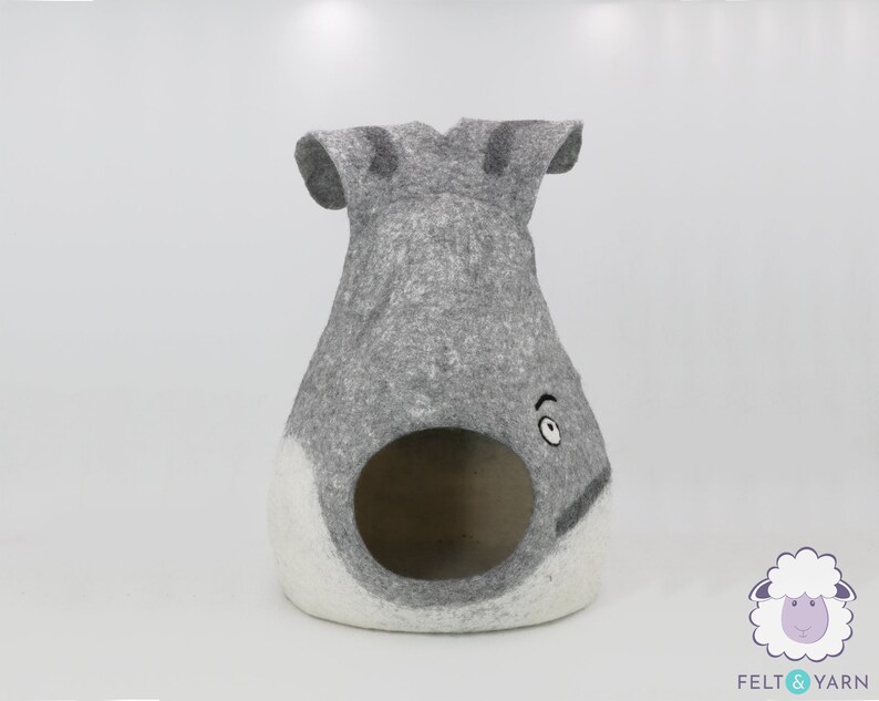 Wool Felt Whale Design Cat Bed FREE SHIPPING Fair Trade Choose from three Amazing design Felt Cat Cave 100/% Wool and Handmade