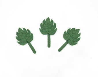 25 stuks vilten bladbladeren met steekpatroon voor decoratie, fantasiespelbladeren voor kinderen: eerlijke handel en ethisch handgemaakt