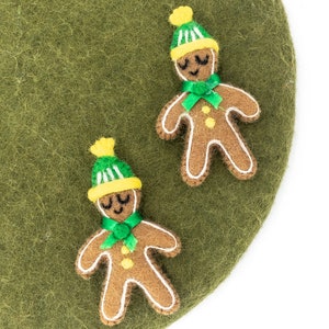 50 pcs Christmas gingerbread man Felt gingerbread man ornament Cute Christmas gifts image 6