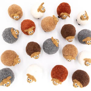 Handmade Wooly Felt Sheep Ornament | Xmas Tree Decoration | Hanging Diffuser for Room Freshening | Christmas Home Decor image 5