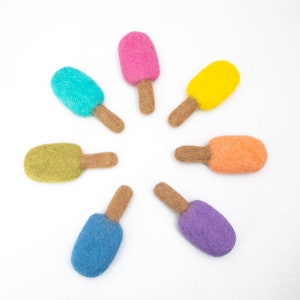 15pcs 10cm Handmade Colorful Felt Popsicles: Ethically Handmade, Fair Trade & FREE SHIPPING