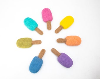 15pcs 10cm Handmade Colorful Felt Popsicles: Ethically Handmade, Fair Trade & FREE SHIPPING