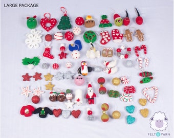 30pcs Felt Christmas Tree Ornaments Pack - Montessori Christmas Tree Ornaments | Handmade | Free Shipping