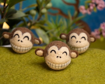フェルト製テングザル（長鼻猿）のオーナメント、おもちゃ - Etsy 日本