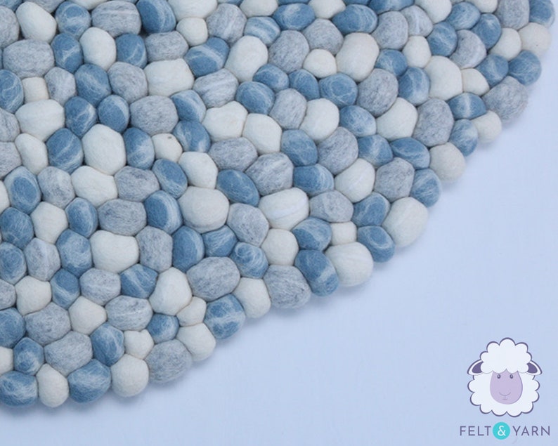 Pebble Rugs Felt Stone Cloud Rug Wool Felt Carpet Kids Etsy