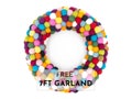 Wool Felt Ball Wreath With Hand Felted Multicolor Pom Pom Balls For Christmas Door Decorations: Fair Trade & Ethically Made in Nepal product logo