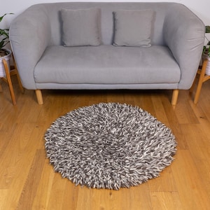 Wool Felt Shag Rug - Round Shape in Various Sizes | Free Worldwide Delivery