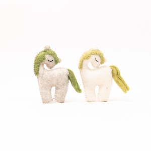 Wool Felt Stitched Unicorn | Felted Animals | Play Toys for Kids | Felted Unicorn Photo Props | Felt Unicorn Garlands for Room Decorations