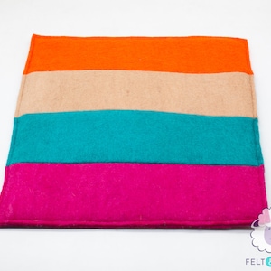 Wool Felt Sheet Beautiful Color Cushion, Hand Felted Chair Pad and Sofa Decor- 4 Pieces of set
