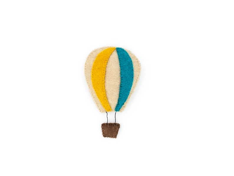 15cm Felt Hot Air Balloon Craft Crib Nursery Mobile Travel Nursery Decor Unisex Baby Gifts image 4