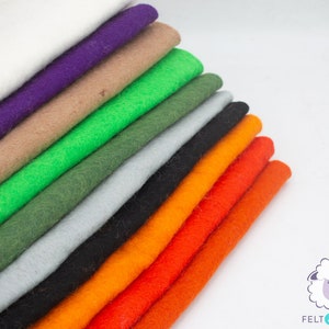9 "x12" Wollfilz-Halloween-Bündel kommt in 10 Blättern handgefilzter natürlicher Wolle Hergestellt 6 mm dicken Blättern für Handwerk Hand geschnitten Dekor: Fair Trade