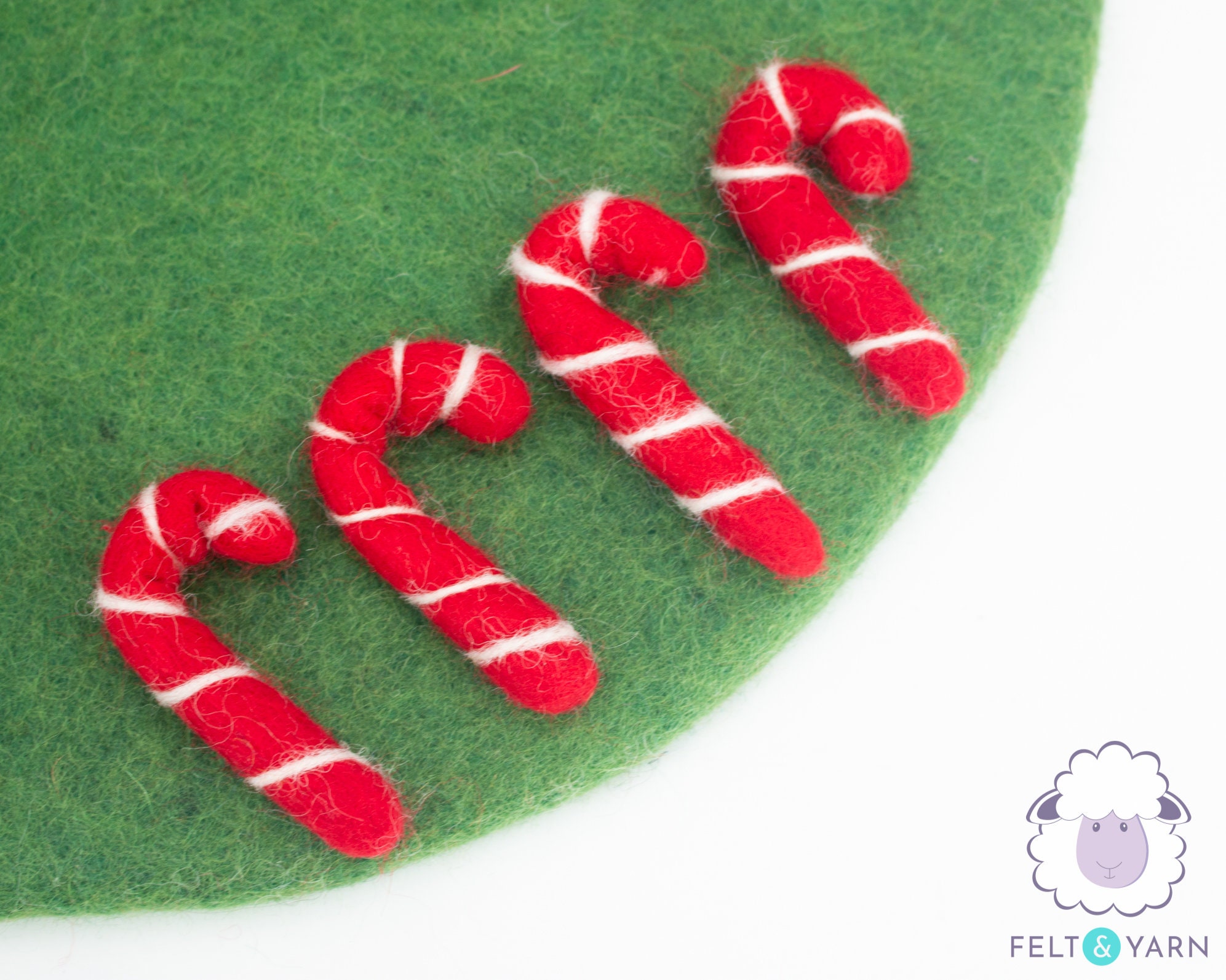 10 Pieces 9cm Felt Candy Canes Felt Mints Felt Candy Etsy