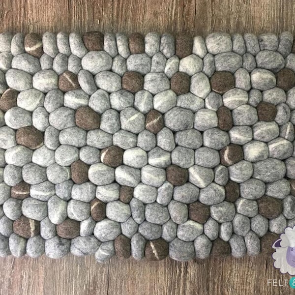 Felt Stones Rug Etsy