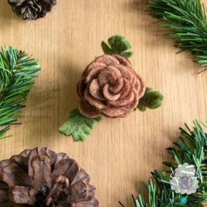 10pcs - 7 & 8cm Felt Small Pinecones Christmas Craft | Conifer Cones For Christmas Decor Ornaments: Ethically Handmade in Nepal
