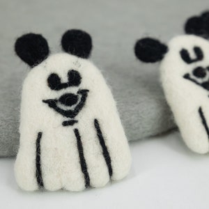 20pcs 7cm Halloween Mouse Ghost Halloween Decorations Halloween Craft Supplies Fair Trade 100% Wool and Handmade image 6