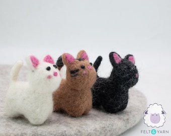 20 Pieces | 6cm Felt Kittens| Hand Wool Felted Cat | Wholesale Felt Kittens  | Handmade Felt kittens for Home Decor and Craft| FREE SHIPPING