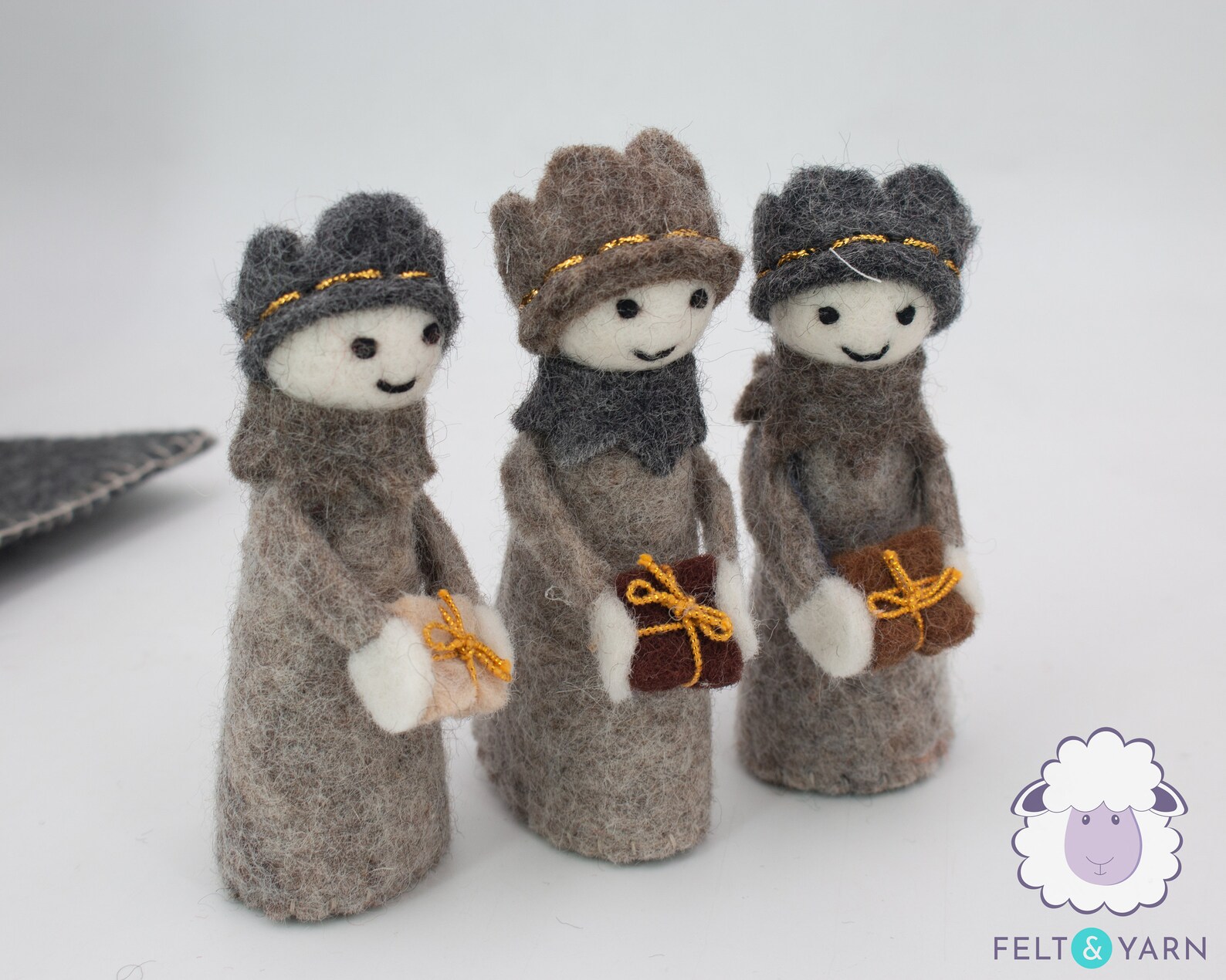 Needled Felted Nativity set Wool Felt Christmas Decor Full Etsy