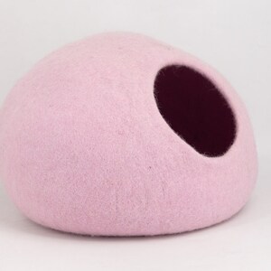 50cm Felt Plain Natural Wool Cat Bed Cave, Handmade Free Cat Toys Mouse image 5