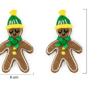 50 pcs Christmas gingerbread man Felt gingerbread man ornament Cute Christmas gifts image 8