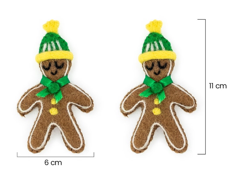 50 pcs Christmas gingerbread man Felt gingerbread man ornament Cute Christmas gifts image 8