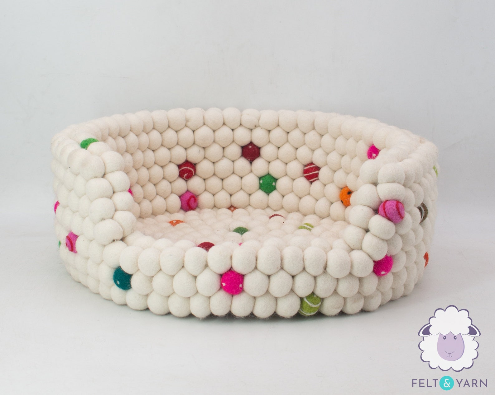 45cm Wool Felt Dog Bed Felt Dog Couches Felt Dog House Etsy