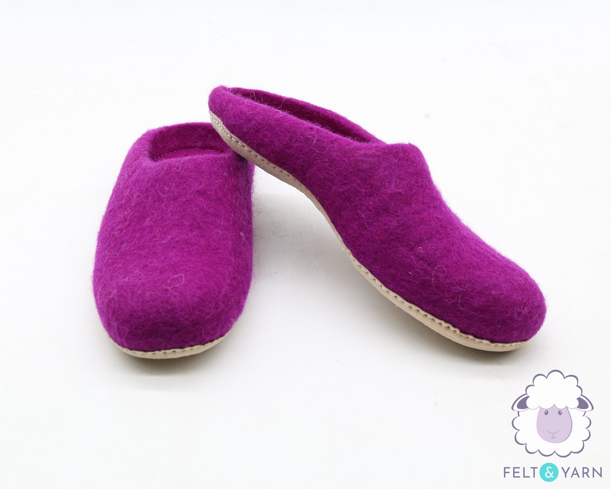 36EU46EU Wool Felt Slippers Grape Wool Felt Slippers Etsy