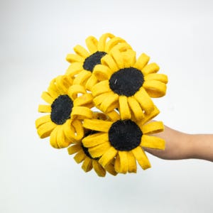 27cm Handmade Felt Sunflowers Bulk Wholesale | Wool Felt Flower Bouquet | DIY Felt Crafts & Floral Decor | Sunflower Arrangement
