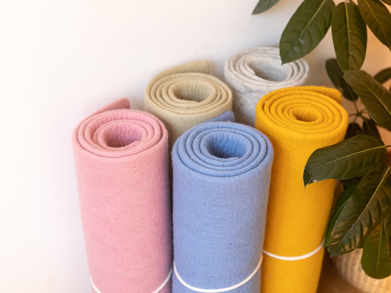 Wool Yoga Mat, Handmade & Natural Yoga Mat Eco-friendly Yoga Mat Free Shipping image 1