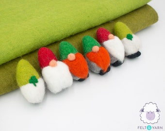 15 Pieces | 9cm Felt Gnomes | Multicolored Easter Gnomes | Easter Ornaments | Fair Trade | 100% Wool and Handmade | FREE SHIPPING