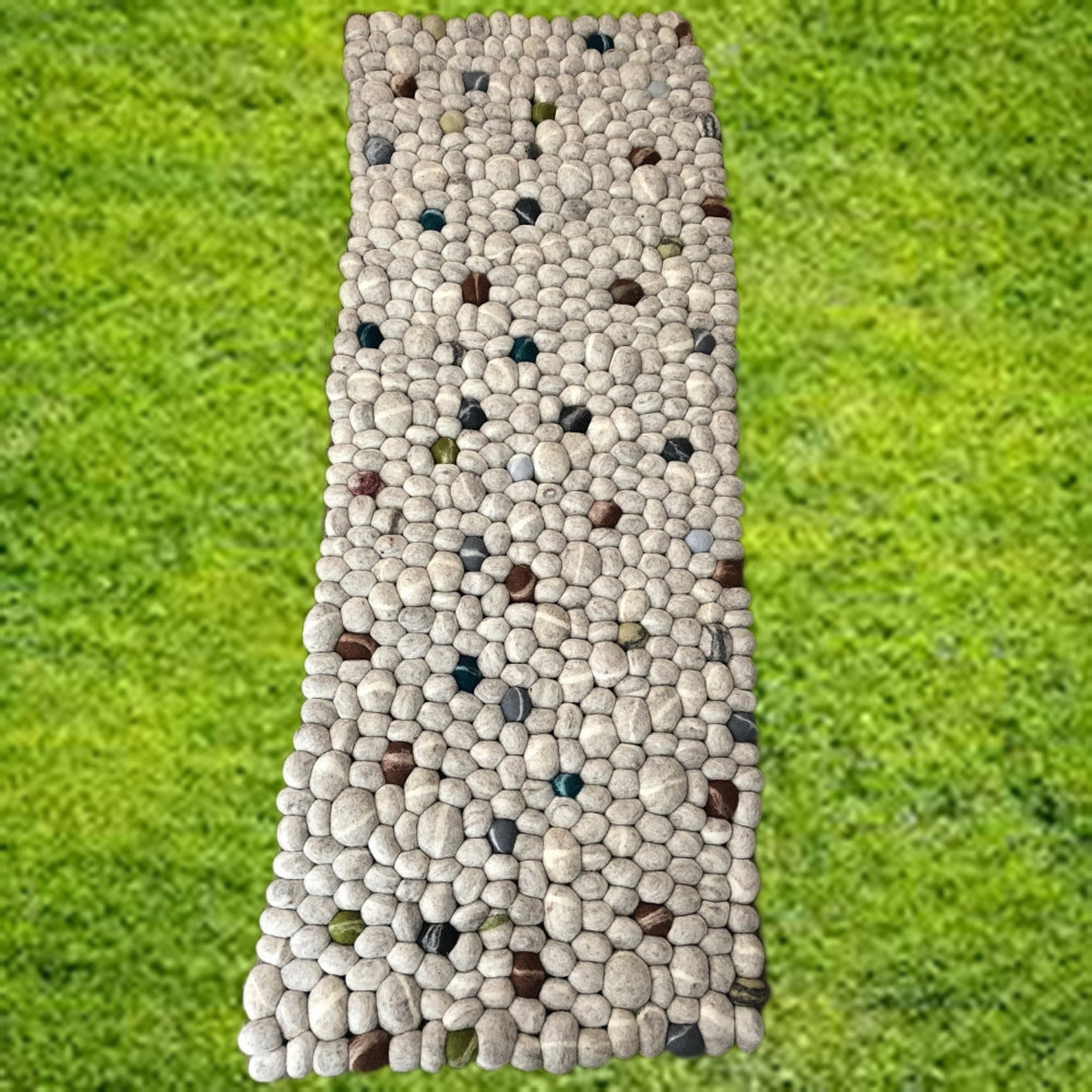 40 x 60cm Wool Felt Pebble Rug Living Room Felt Rugs Felt Etsy