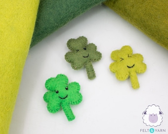 Klavertje vier van wolvilt | Handgemaakte decoratie voor St. Patrick's Day