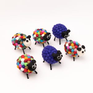 12cm Handcrafted Felt Sheep Ornament | Felt Sheep Garland | Felted Sheep Figurines | Felted Farm Animals