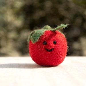 Handcrafted Wool Felt Smiley Tomato 5cm Fair Traded / Free Shipping image 8