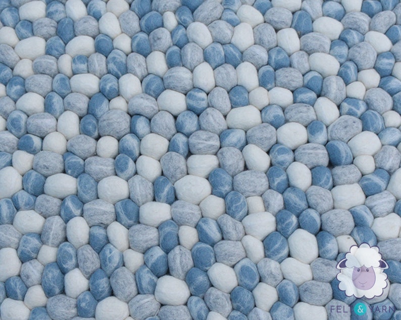 Pebble Rugs Felt Stone Cloud Rug Wool Felt Carpet Kids Etsy