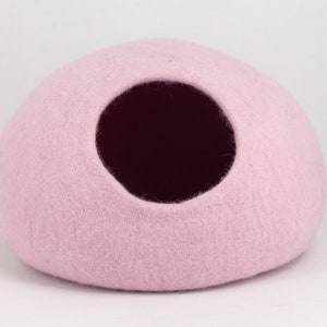 50cm Felt Plain Natural Wool Cat Bed Cave, Handmade Free Cat Toys Mouse image 3