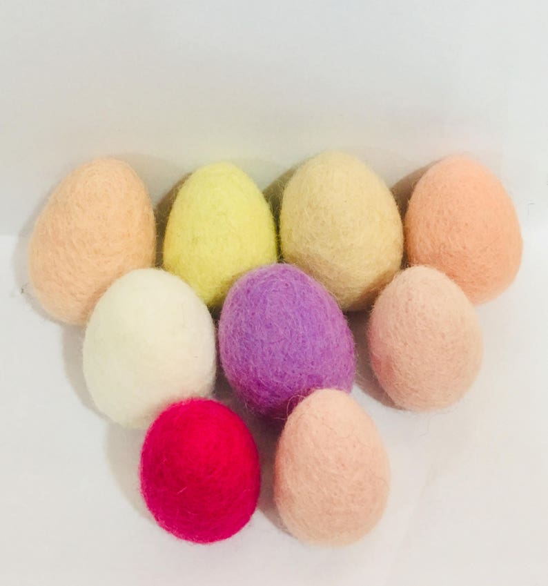25 Pieces 4 & 6cm Felt Easter Egg Easter Table Decor Etsy