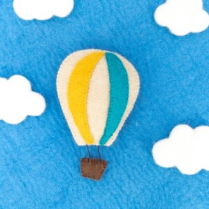 15cm Felt Hot Air Balloon Craft Crib Nursery Mobile Travel Nursery Decor Unisex Baby Gifts image 2