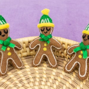 50 pcs Christmas gingerbread man Felt gingerbread man ornament Cute Christmas gifts image 4