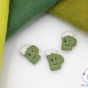 Cute Fizzy Stitched Felt Beer | St Patrick&#39;s Day Ornament | Fizzy Beer Garland for St Patrick&#39;s Day Celebration