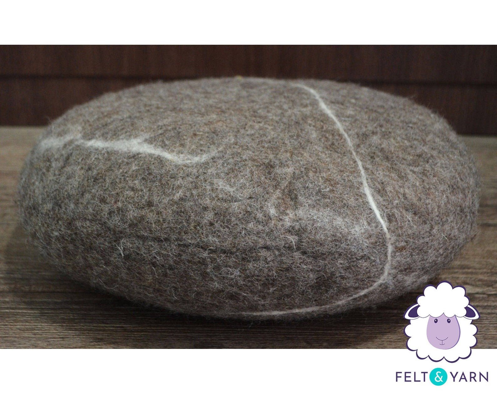 Natural Wool Felt Pouf Wet Felted Stone Ottoman Pouf for Home Etsy