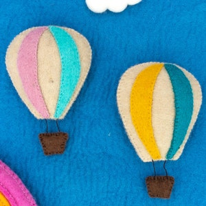 15cm Felt Hot Air Balloon Craft Crib Nursery Mobile Travel Nursery Decor Unisex Baby Gifts image 1