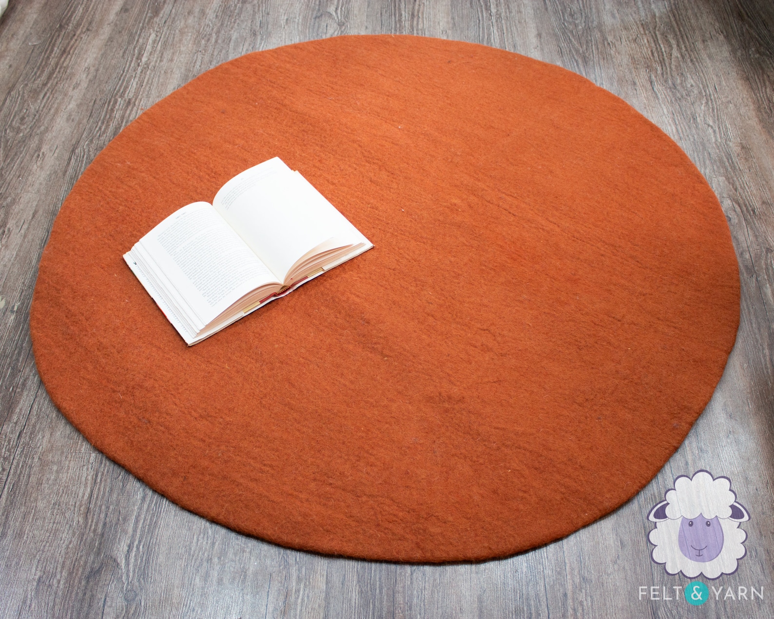 Wool Felt Sheet Rug for Room Decor Handmade Round Fair Trade Etsy