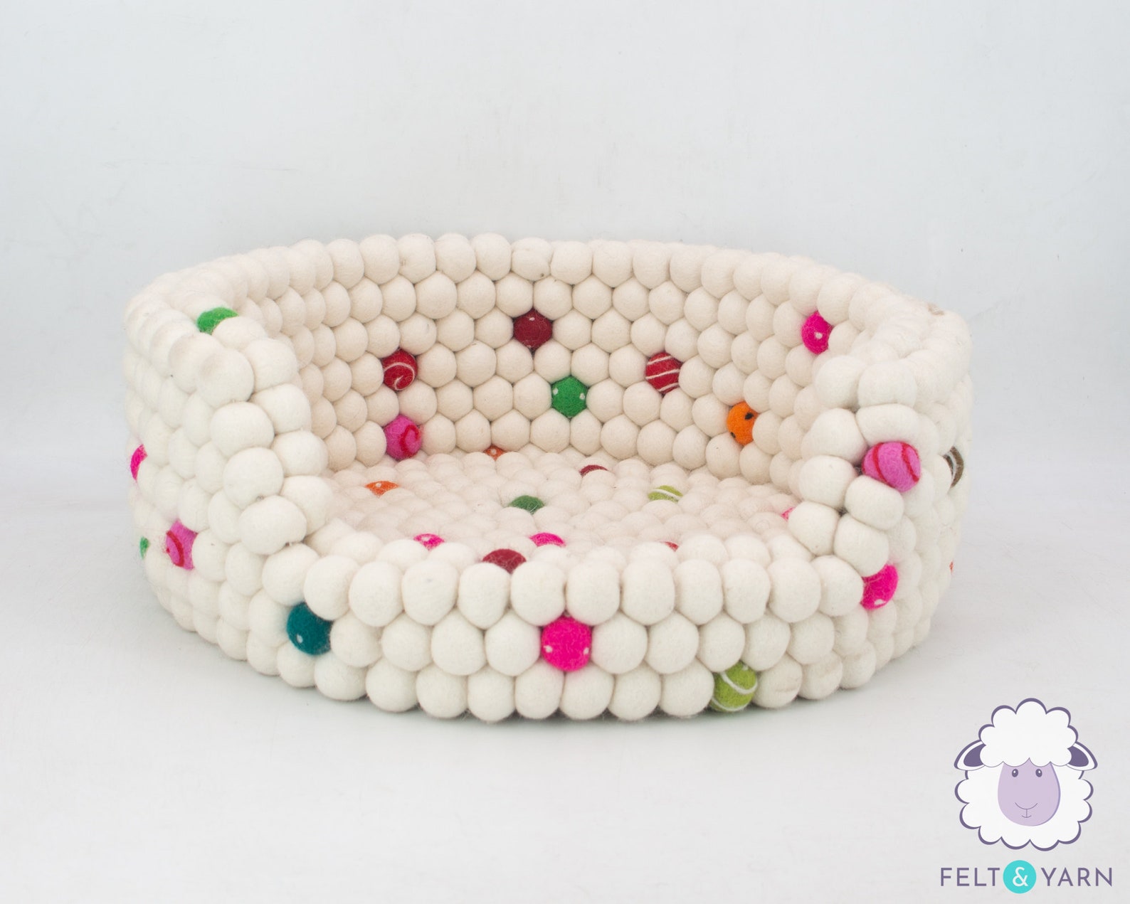 45cm Wool Felt Dog Bed Felt Dog Couches Felt Dog House Etsy