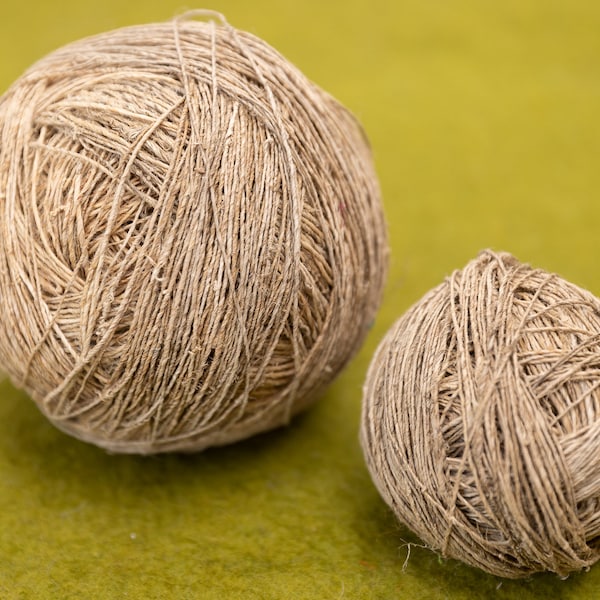 1kg Handspun Nettle Yarn Ball, Organic Knitting Yarn, Mat Yarn, Hand Woven Yarn