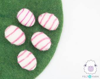 Wool Felt Egg with Swirls Easter Ornament for Easter Egg Hunt, Easter Table Decor, Easter Decorations, Easter Gifts