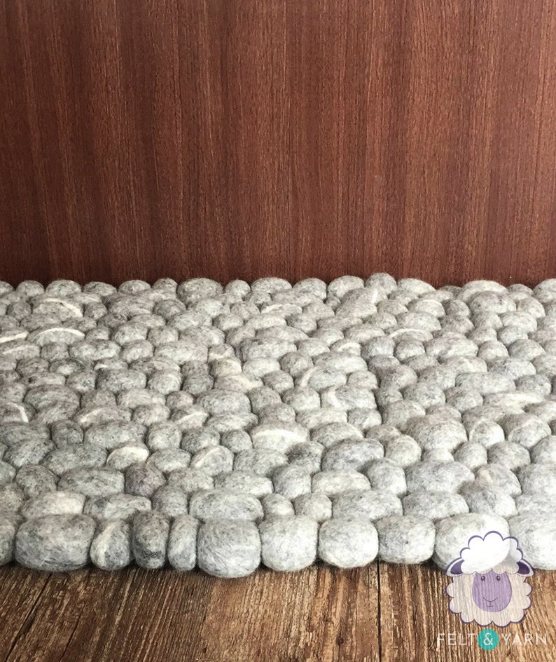 40 x 60cm Wool Felt Pebble Rug Living Room Felt Rugs Felt Etsy