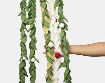 Felt Leaf Garland | Handmade Wool Decor (180cm)