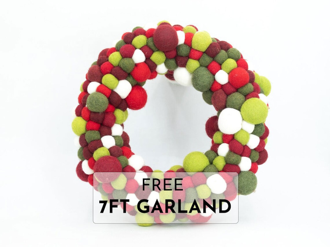Wreath Felt Ornament - Handmade Christmas Decor 53 main image 1