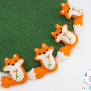 Wool Felt Mini Fox Ornament | Felt Toys for Kids | Woodland Creatures Collection | Felt Animal Garland